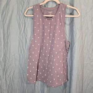 Old Navy Gray Tank Top with White Palm Trees